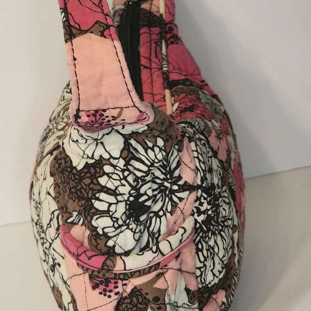 Floral Pink Brown & White Vera Bradley Bag - Picture 4 of 8